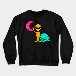 Alien in Space Crewneck Sweatshirt